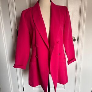American Vintage Women's Pink Blazer 8 Medium